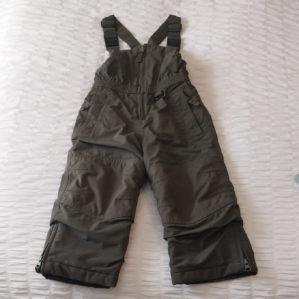 Kids Lands End Olive Green Snow Pants